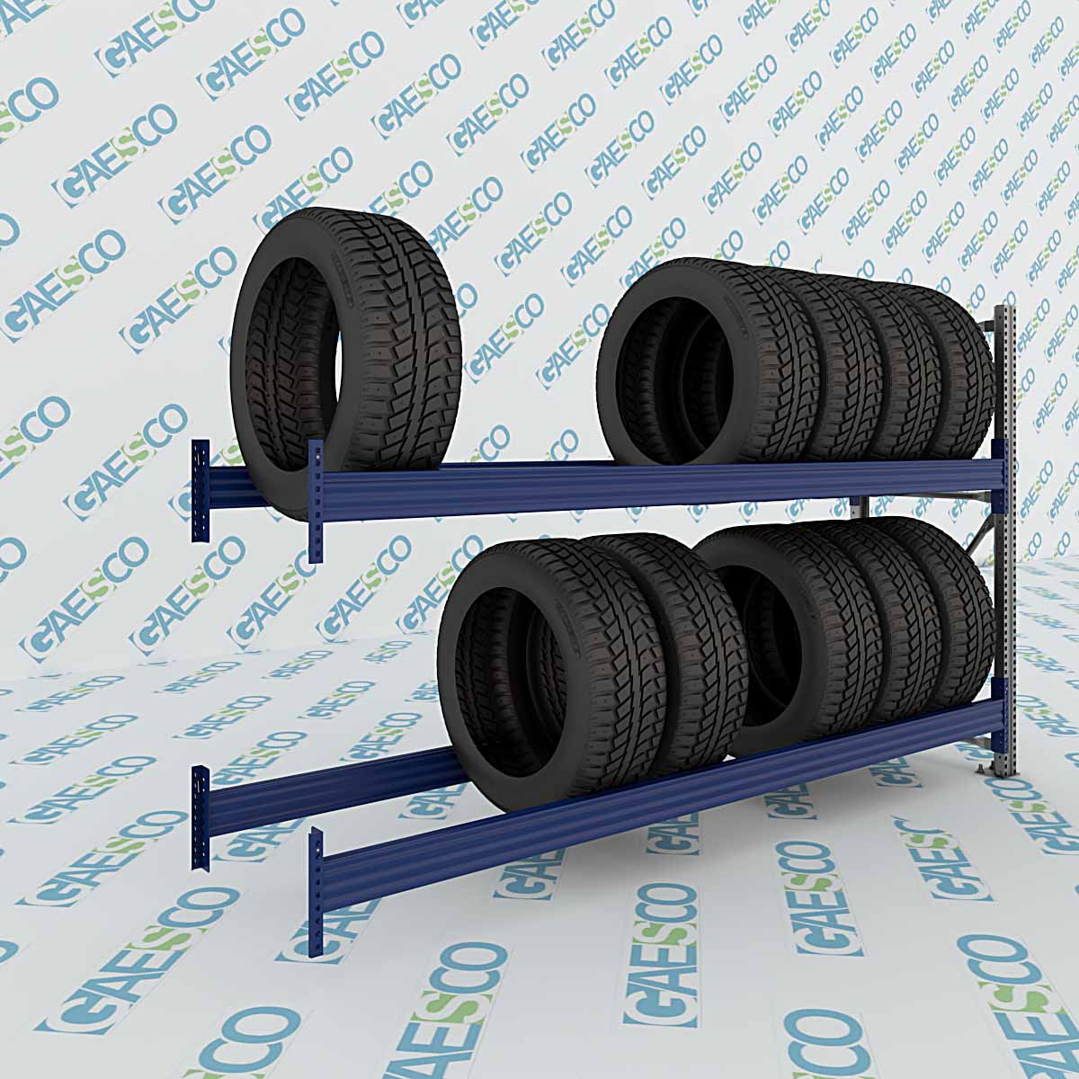Scaffale Porta Gomme Big 2 livelli / cm. L.240xP.70xH.150-AGG