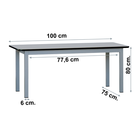 Tavolo mensa con piano in laminato 4 Posti /  L.100xP.75xH.80 cm 