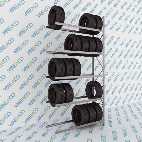 Scaffale Porta Gomme Big 5 livelli / cm. L.160xP.50xH.450-AGG