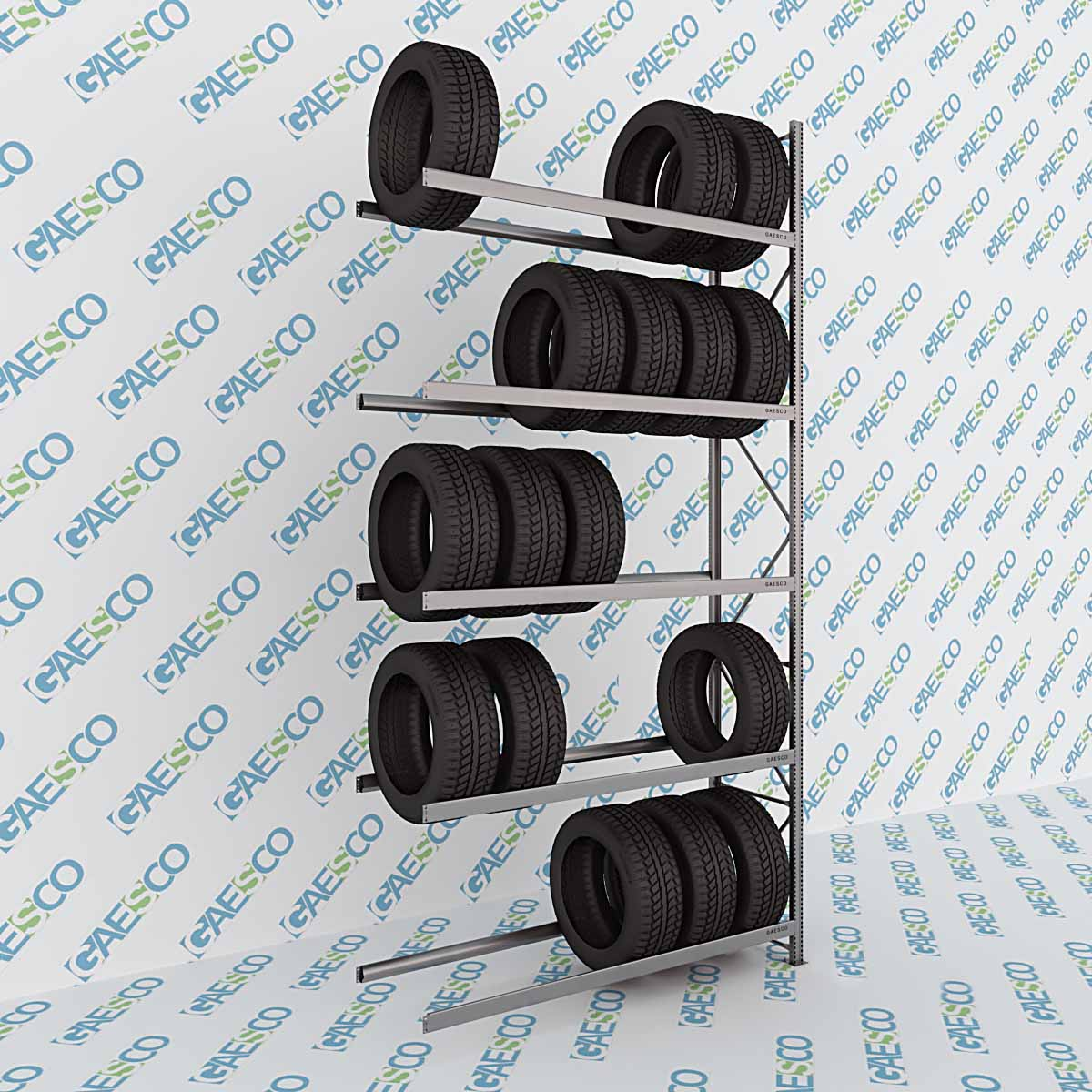 Scaffale Porta Gomme Big 5 livelli / cm. L.160xP.50xH.450-AGG