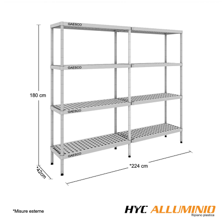 Scaffale per celle frigo Lineare  -  cm.239x119 H.180