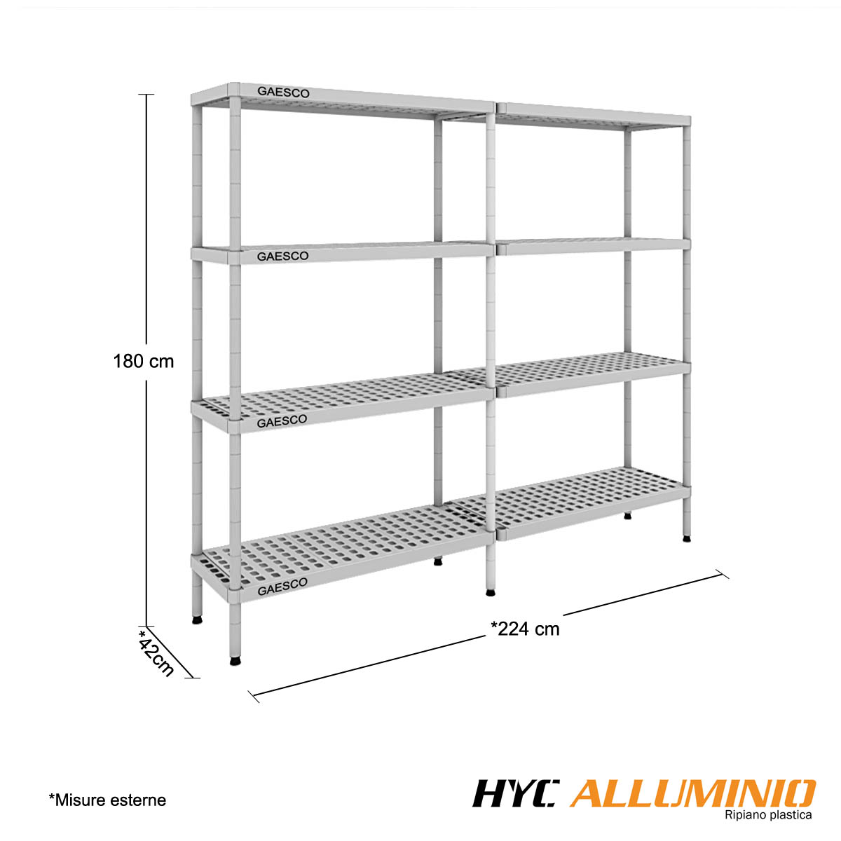 Scaffale per celle frigo Lineare  -  cm.239x119 H.180