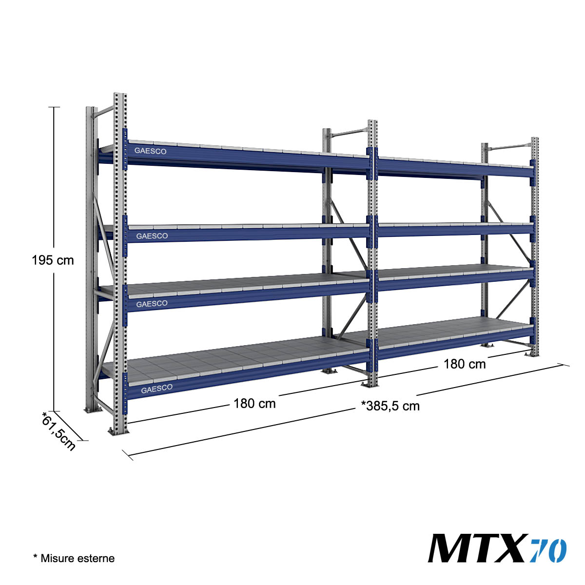 Scaffalature picking MTX70 / cm. L.360xP.60xH.195-BASE