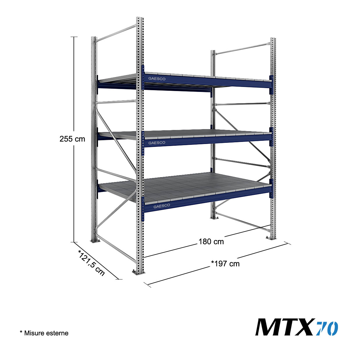 Scaffalature picking MTX70 / cm. L.180xP.120xH.255-BASE