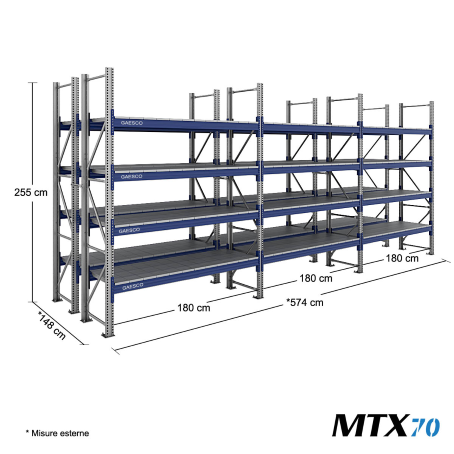 Scaffalature picking MTX70 Bifronte / cm. L.540xP.60xH.255