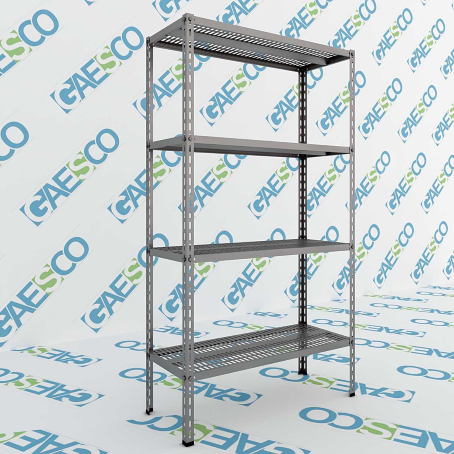 Scaffale Acciaio inox Bullone - Rip. forato -  cm. L.140xP.40xH.180
