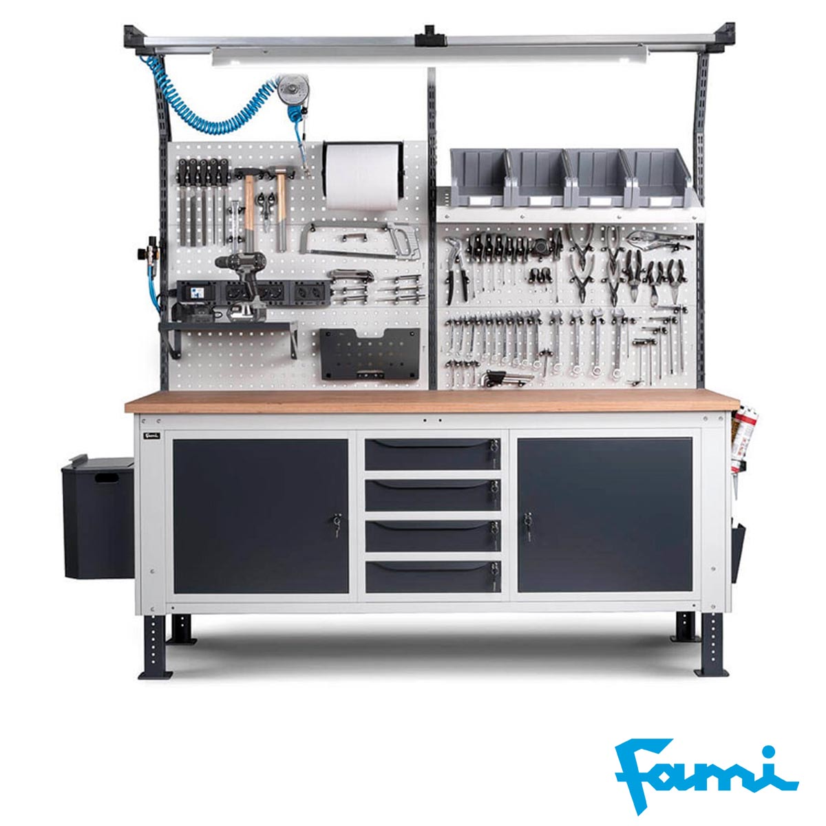Cassettiera per banco da lavoro con 3 cassetti / cm. L.50xP.60,7xH.57 – FAMI
