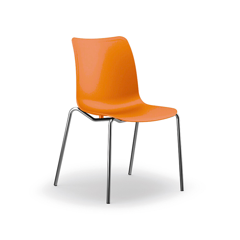 Sedia Mensa in plastica VECTOR 4G - H. Seduta 45 cm / ARANCIO