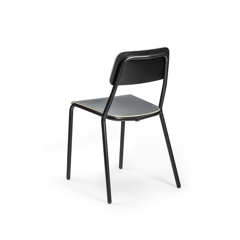Sedia Mensa legno rivestimento laminato CUBE - NERO