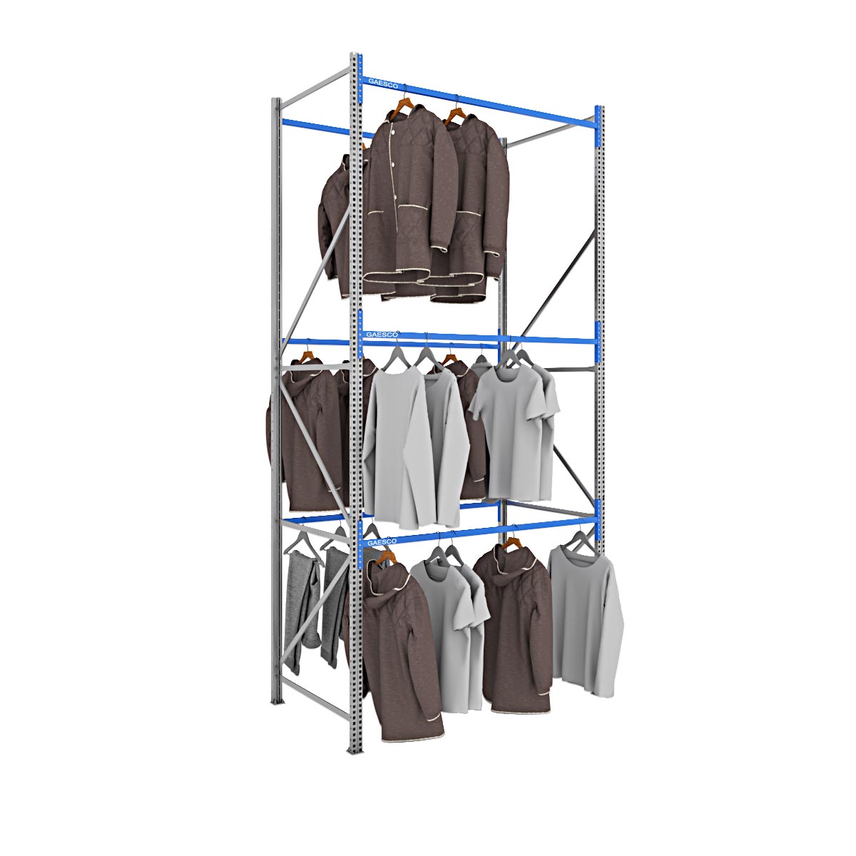 Scaffale Appenderia  –  Pick50 - 2 livelli – L.140xP.80xH.300 cm