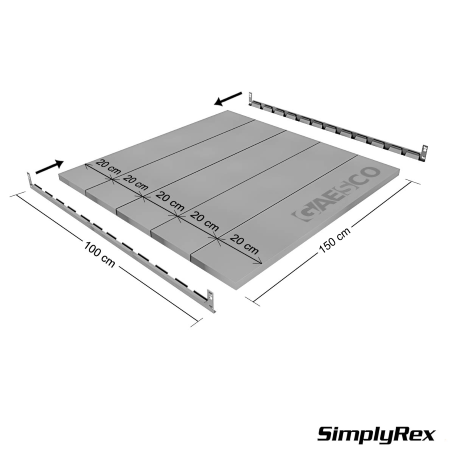 Ripiano Aggiuntivo SimplyRex Maxi / cm. L.150xP.100