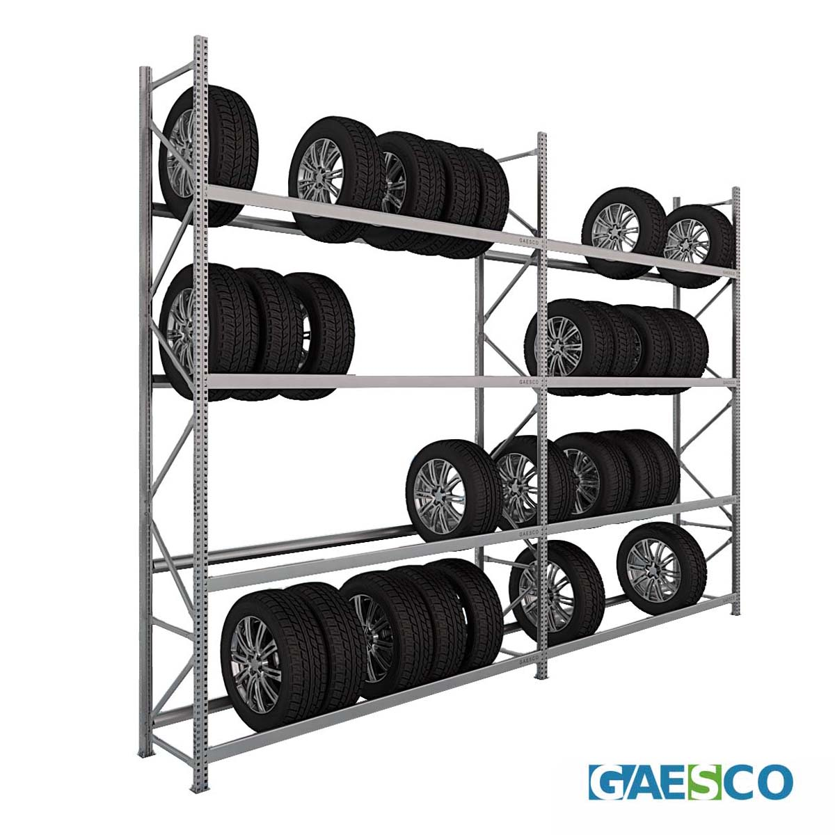 Scaffalatura portagomme 80 pneumatici / cm. L.415xP.50xH.300