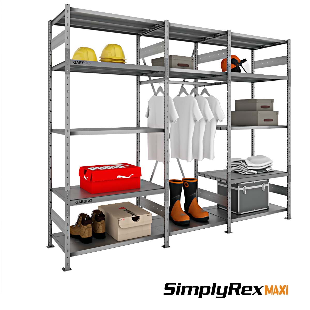 Scaffalatura capo appeso – SimplyRex – L.240xP.60xH.200 cm