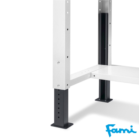 Banco da lavoro piano in legno H regolabile (GRIGIO) / cm. L.150xP.75xH.167,5/205 – FAMI WORK1528