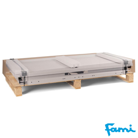 Banco da lavoro piano in legno H regolabile (GRIGIO) / cm. L.150xP.75xH.167,5/205 – FAMI WORK1528