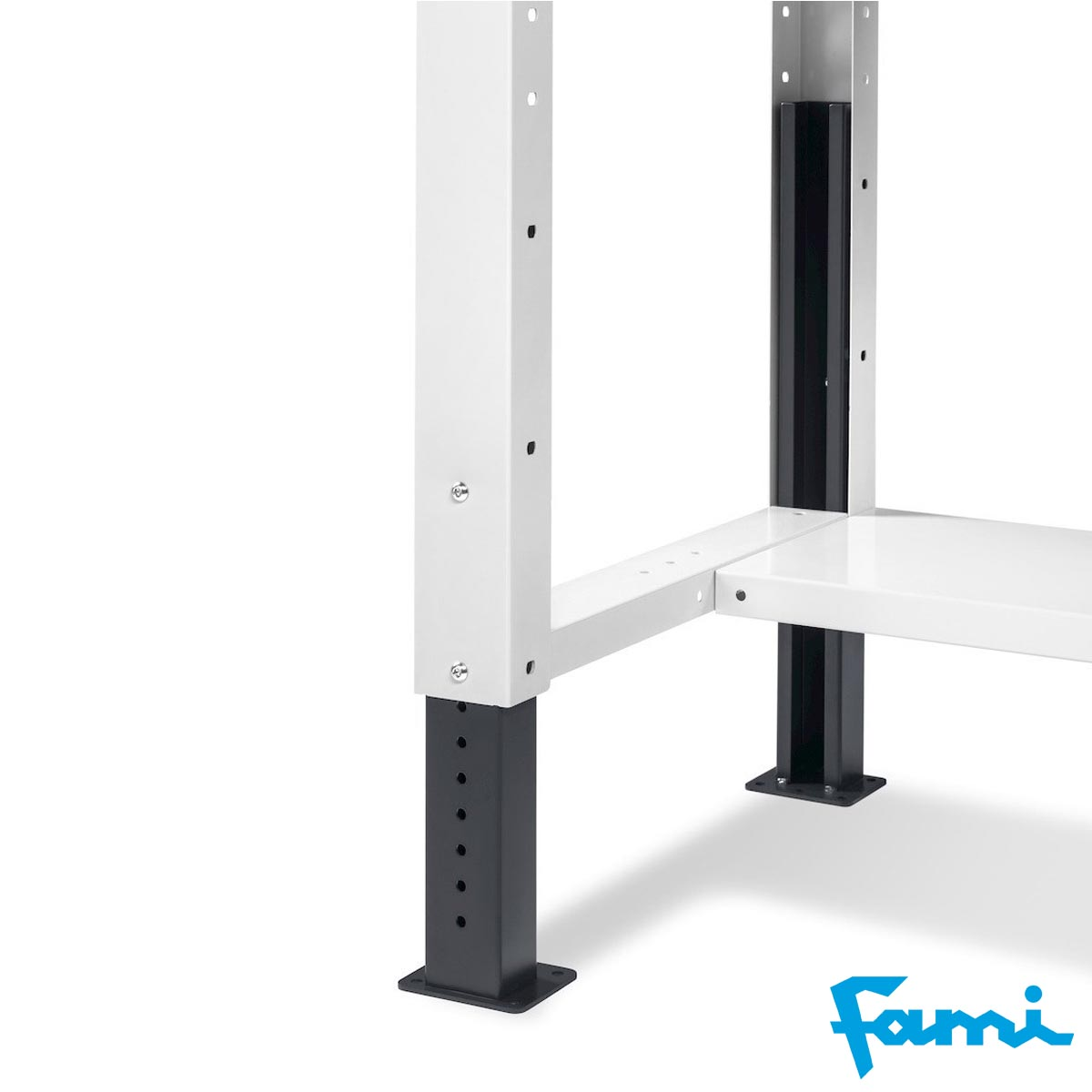 Banco da lavoro piano in legno H regolabile (GRIGIO) / cm. L.150xP.75xH.167,5/205 – FAMI WORK1530