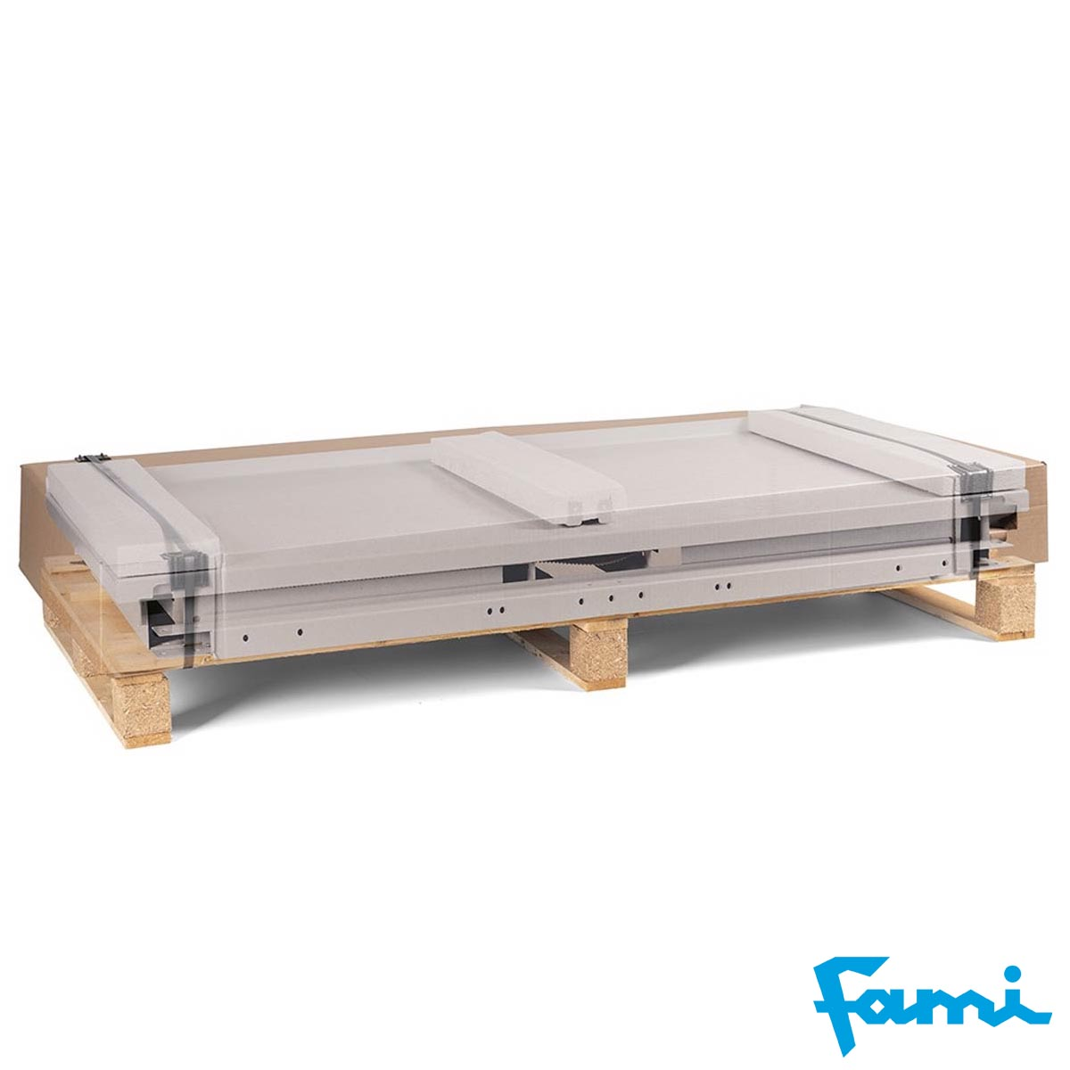 Banco da lavoro piano in legno H regolabile (GRIGIO) / cm. L.150xP.75xH.167,5/205 – FAMI WORK1530