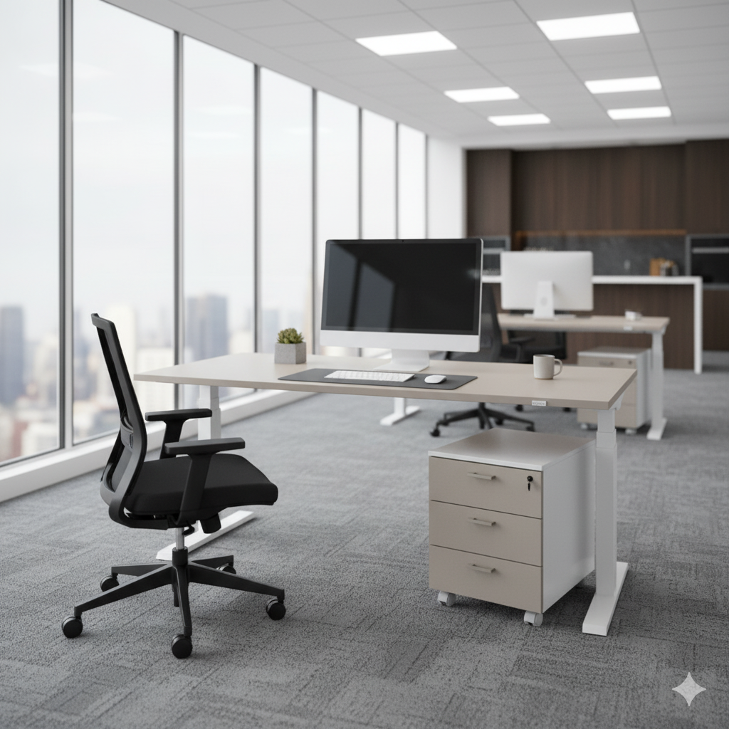 Cassettiera per scrivania ELEVATEK / cm. L.45xP.55xH.60 GREY/BIANCO