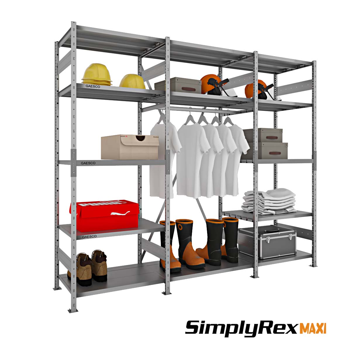 Scaffalatura capo appeso – SimplyRex – L.225xP.60xH.200 cm