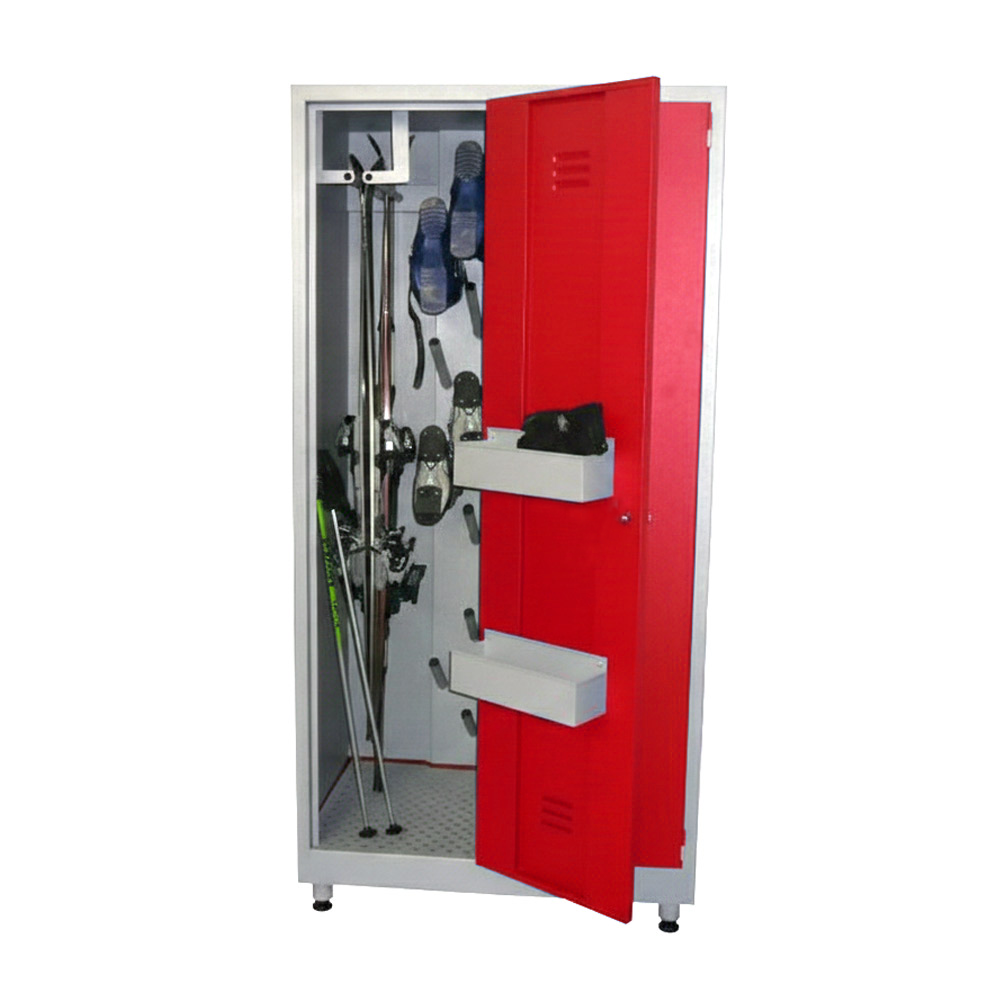 Armadio portasci e scarponi 2 vani / cm.105x65+30x210H ROSSO