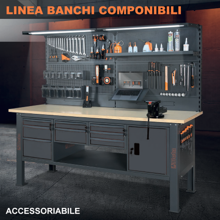 Banco Lavoro Beta C58BCA-W2,1/A Antracite | 2,1 mt | Gaesco
