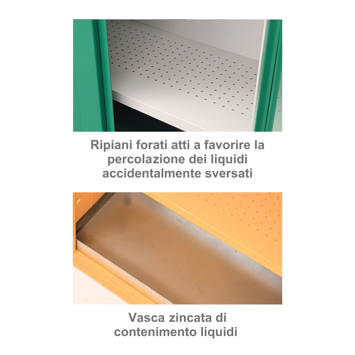 Armadio Sostanze Pericolose 100x180 cm | Alta Capacità | Gaesco