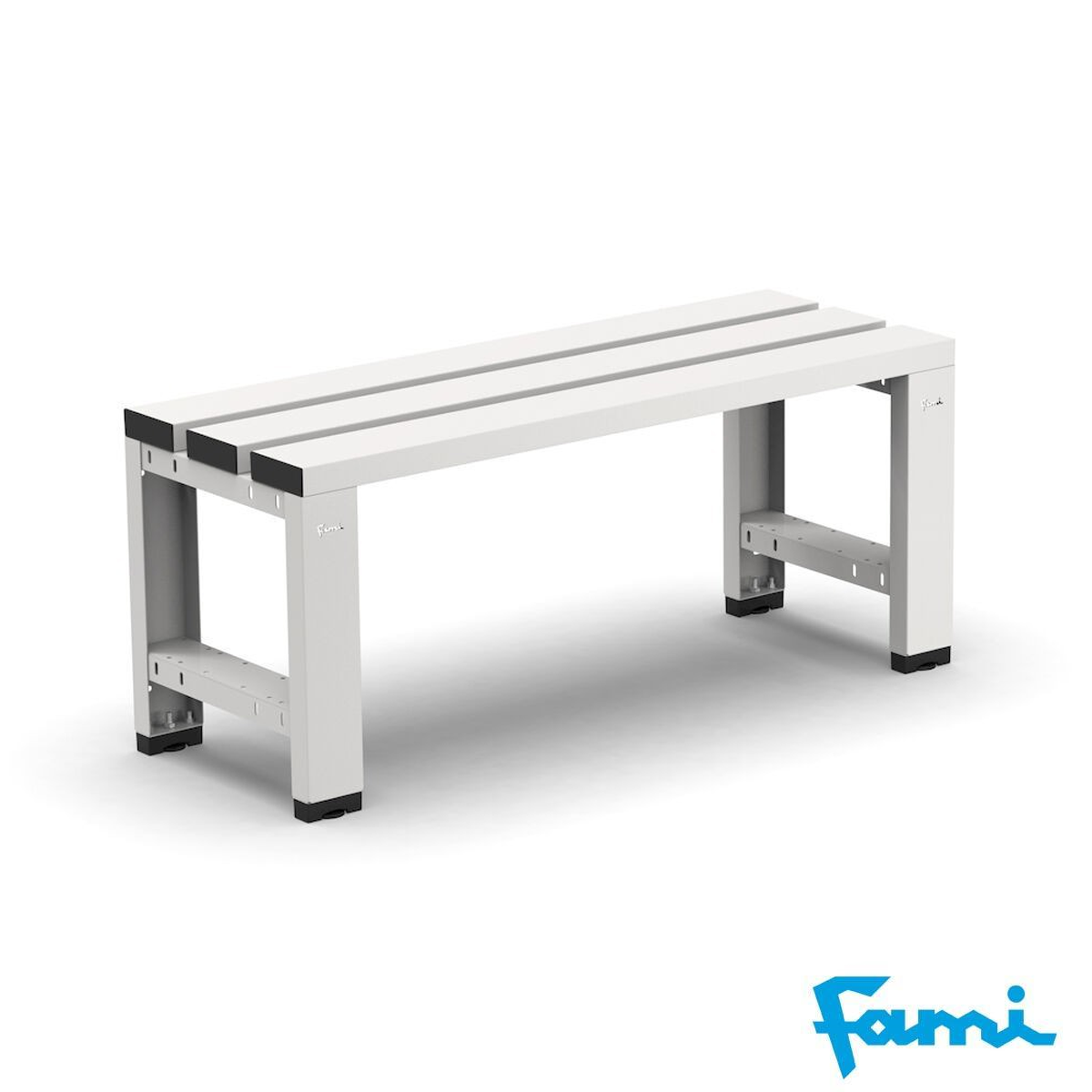 Panca Spogliatoio FAMI 3 Doghe Acciaio Grigio Chiaro RAL 7035 - L1000