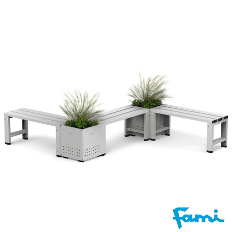 Panca Spogliatoio FAMI 3 Doghe in Acciaio Automotive - L1500
