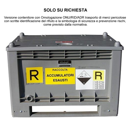 Contenitore per Batterie Esauste HDPE Antiurto / 300L