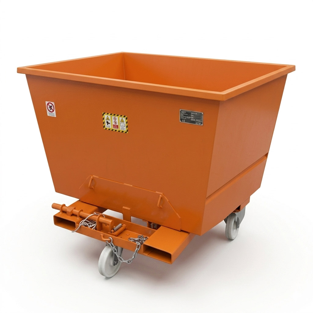 G-Flip Steel 550: Benna Ribaltabile 700 Kg Arancio RAL 2004