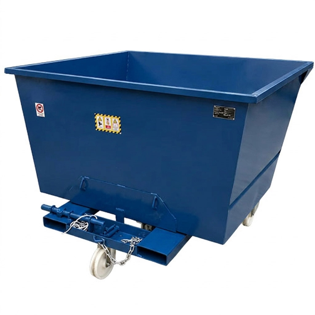 G-Flip Steel 1000: Benna Ribaltabile 850 Kg Blu RAL 5010