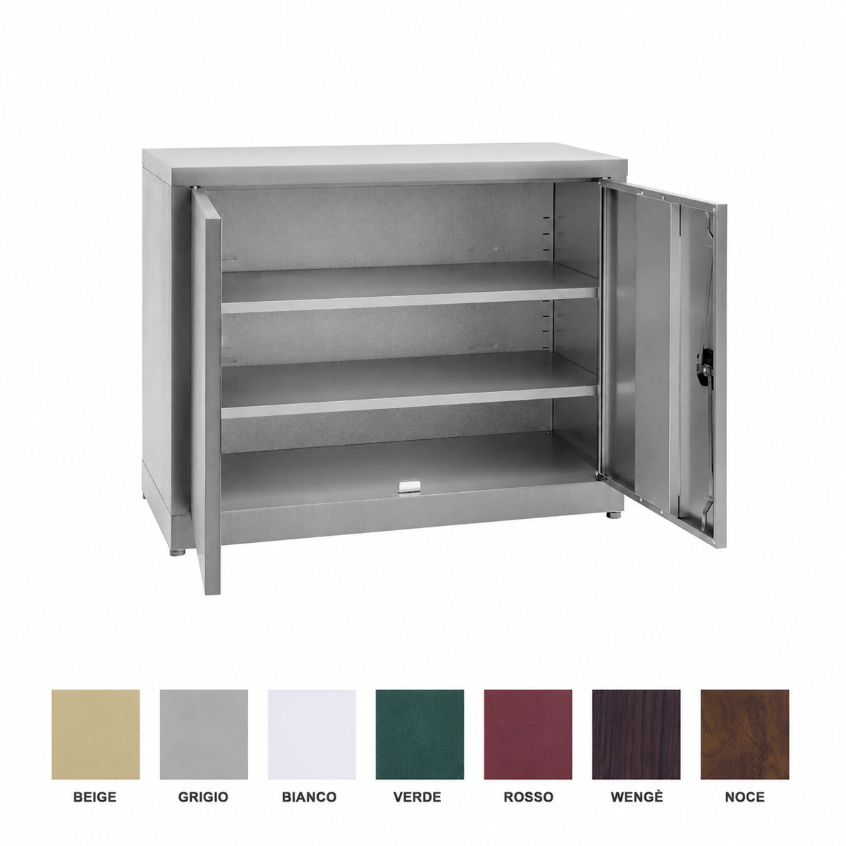 Armadio Zincoplastificato 2 Ante 100x40x80H - Resistente HACCP