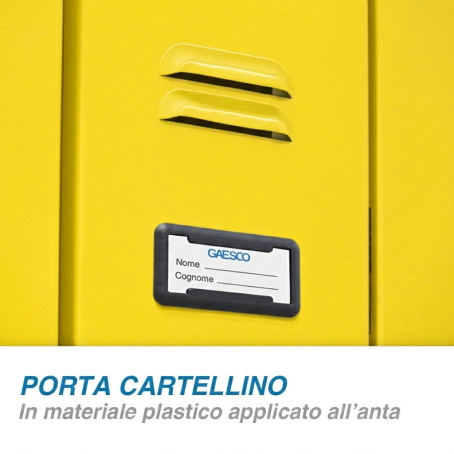 Armadio Spogliatoio Express Slim 1P Portascarpe 36x33x180 Giallo