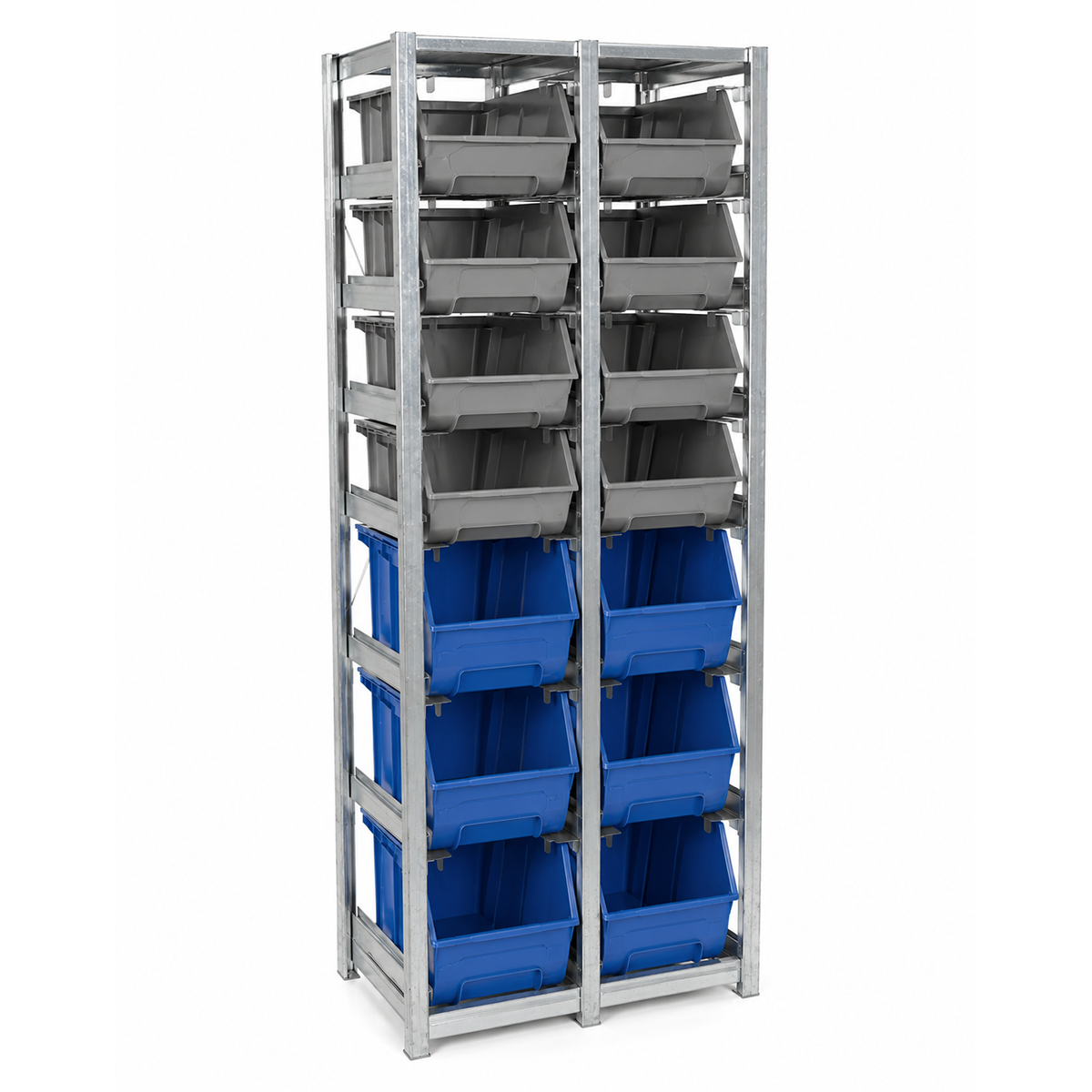 Scaffale Modulare Portaminuterie 14 Contenitori Picking Box Air