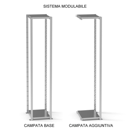 Scaffale Modulare Portaminuterie 14 Contenitori Picking Box Air