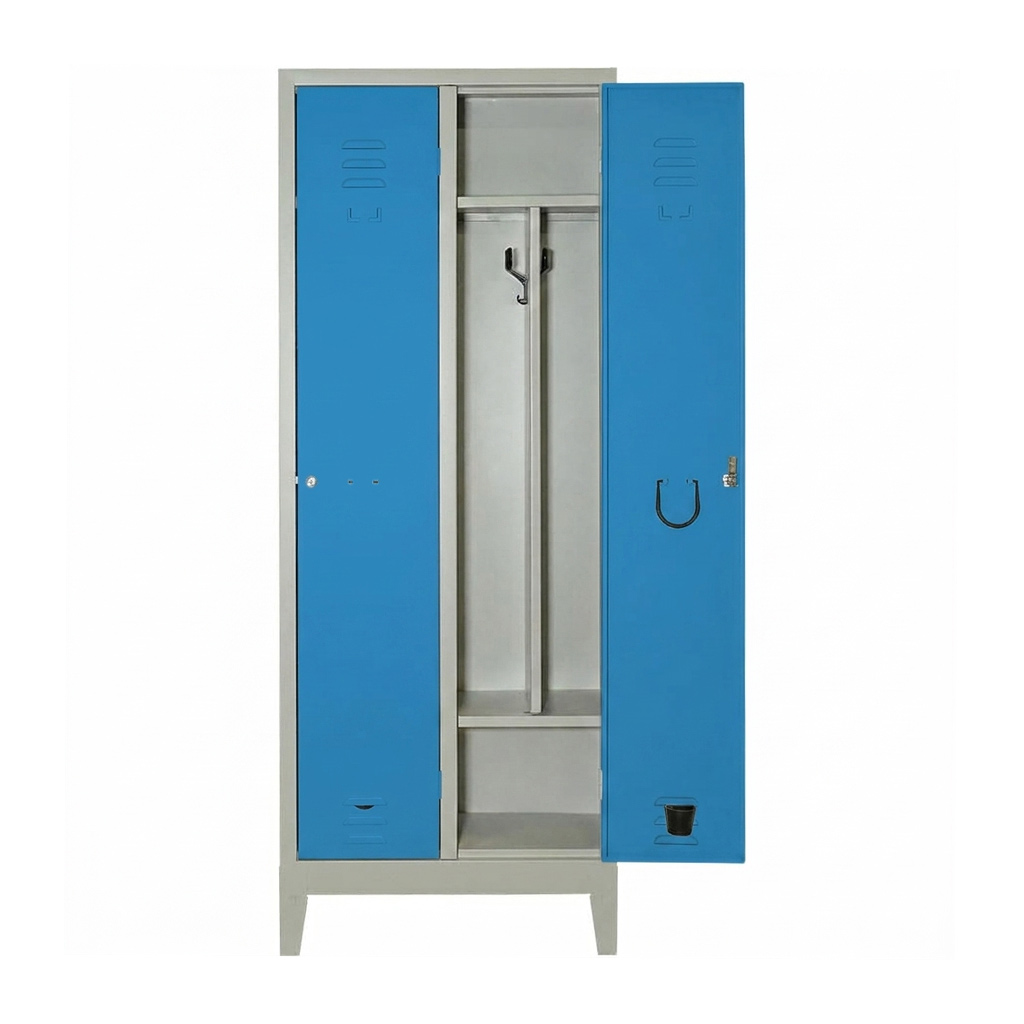 Armadio Spogliatoio Sporco Pulito Express Slim 2P 69x33x180 Blu
