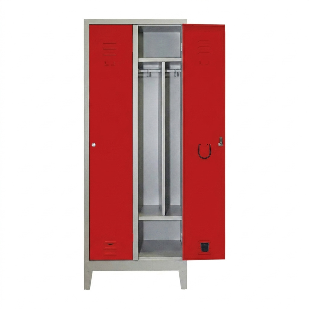 Armadio Spogliatoio Sporco Pulito Express Large 2P 69x50x180 Rosso
