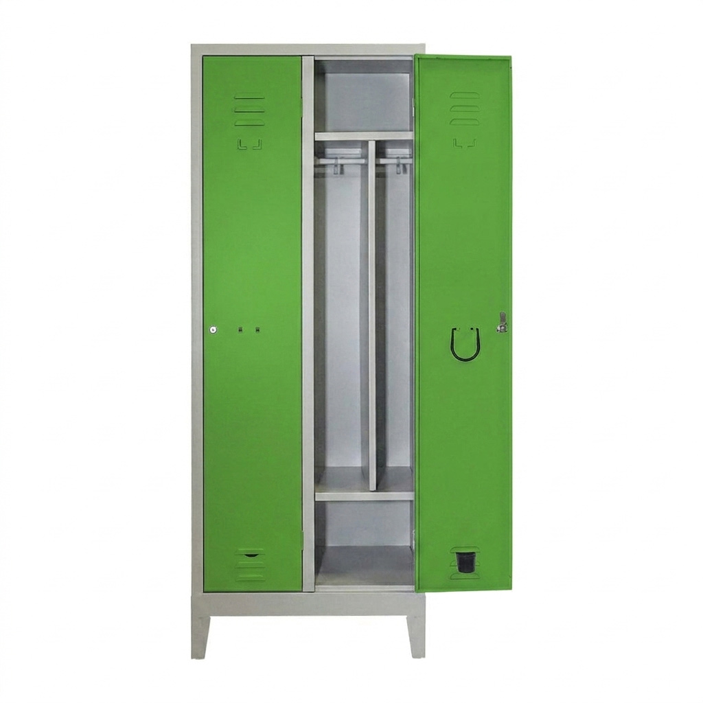 Armadio Spogliatoio Sporco Pulito Express Large 2P 69x50x180 Verde