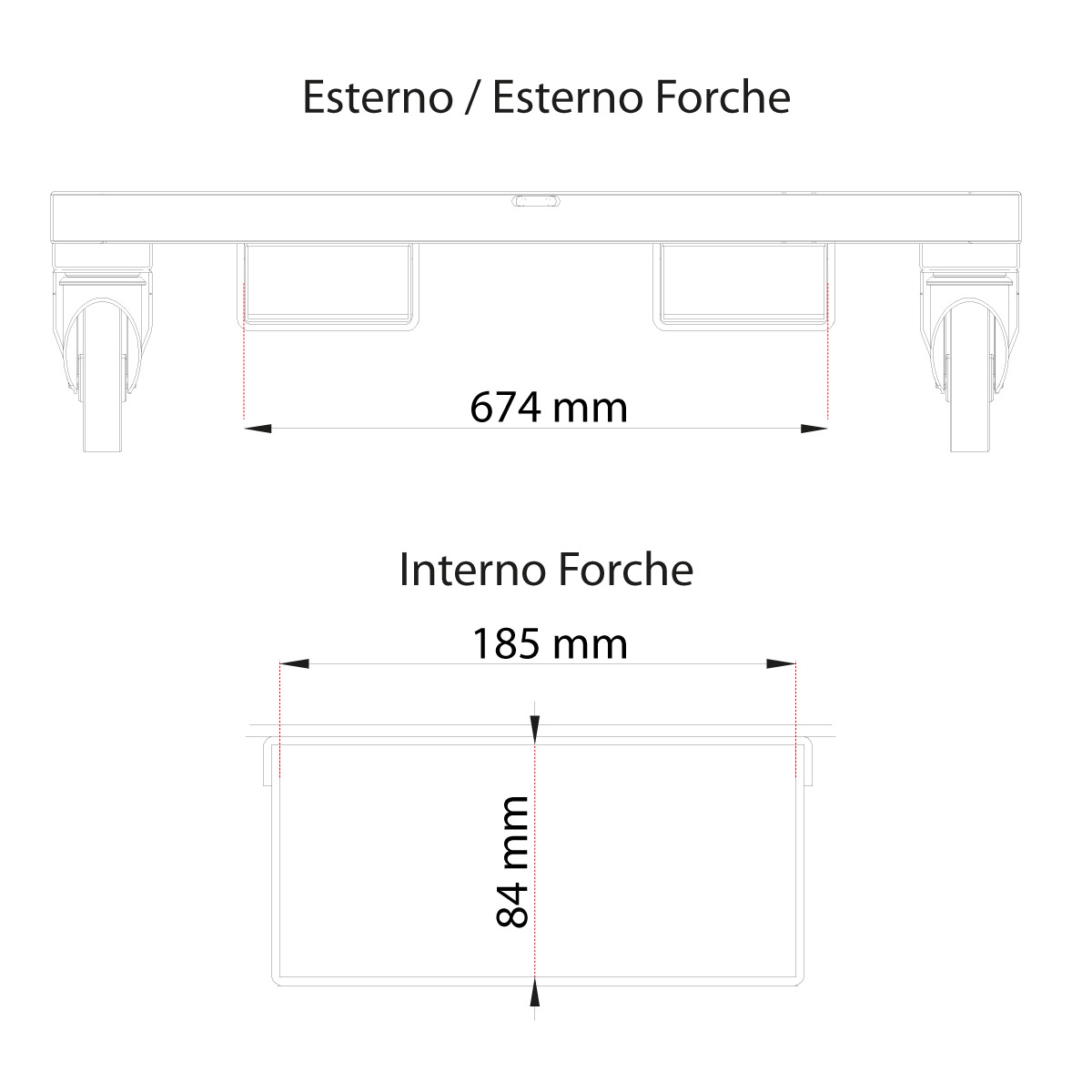 Contenitore - Benna ribaltabile / 438Lt. / Portata 1000Kg