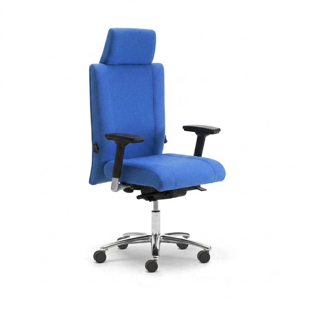 Sedia Ergonomica KOA con Poggiatesta uso intensivo 24H 150kg / BLU