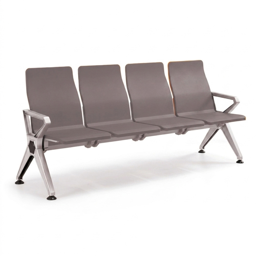 Panca Attesa 4 Posti Poliuretano / cm. L.229xP68xH.88 Grigio