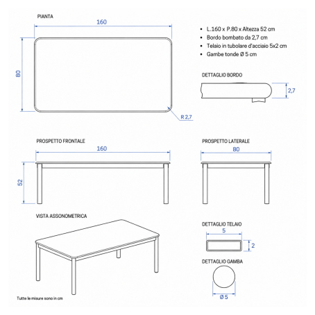 Tavoli Mensa 4 Posti Scuola Infanzia 160x80x52h Ignifugo Bianco