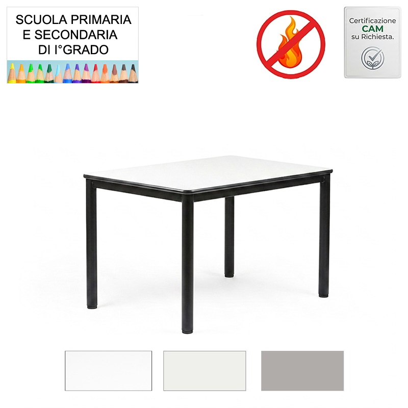 Tavoli Mensa 4 Posti Scuola Infanzia 160x80x70h Ignifugo 
