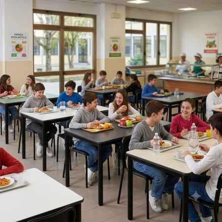 Tavoli mensa 4 posti / cm. L.120xP.80xH.70 Scuola secondaria 1 Grado GRIGIO