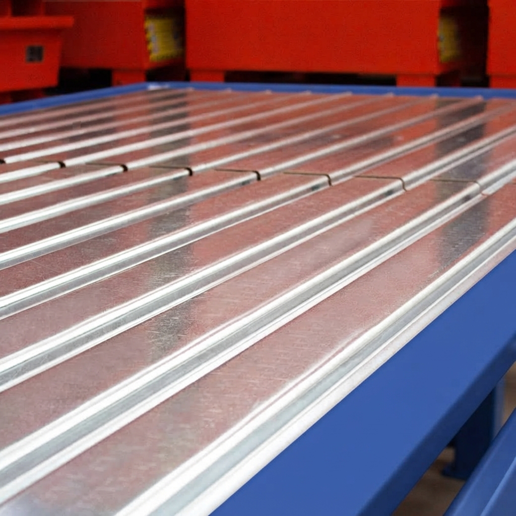 Vasca di Raccolta in Acciaio Basic Line per 3 Cisternette IBC / Blu G.
