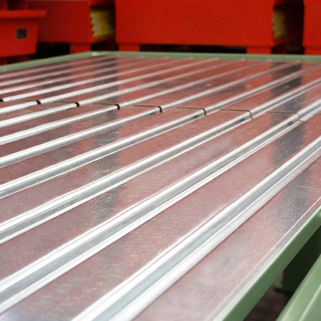 Vasca di Raccolta in Acciaio Basic Line per 8 Fusti da 200LT / Verde