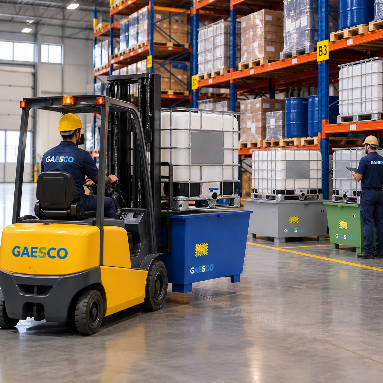 Vasca di Raccolta in Acciaio Basic Line per 1 Cisternetta IBC / Verde