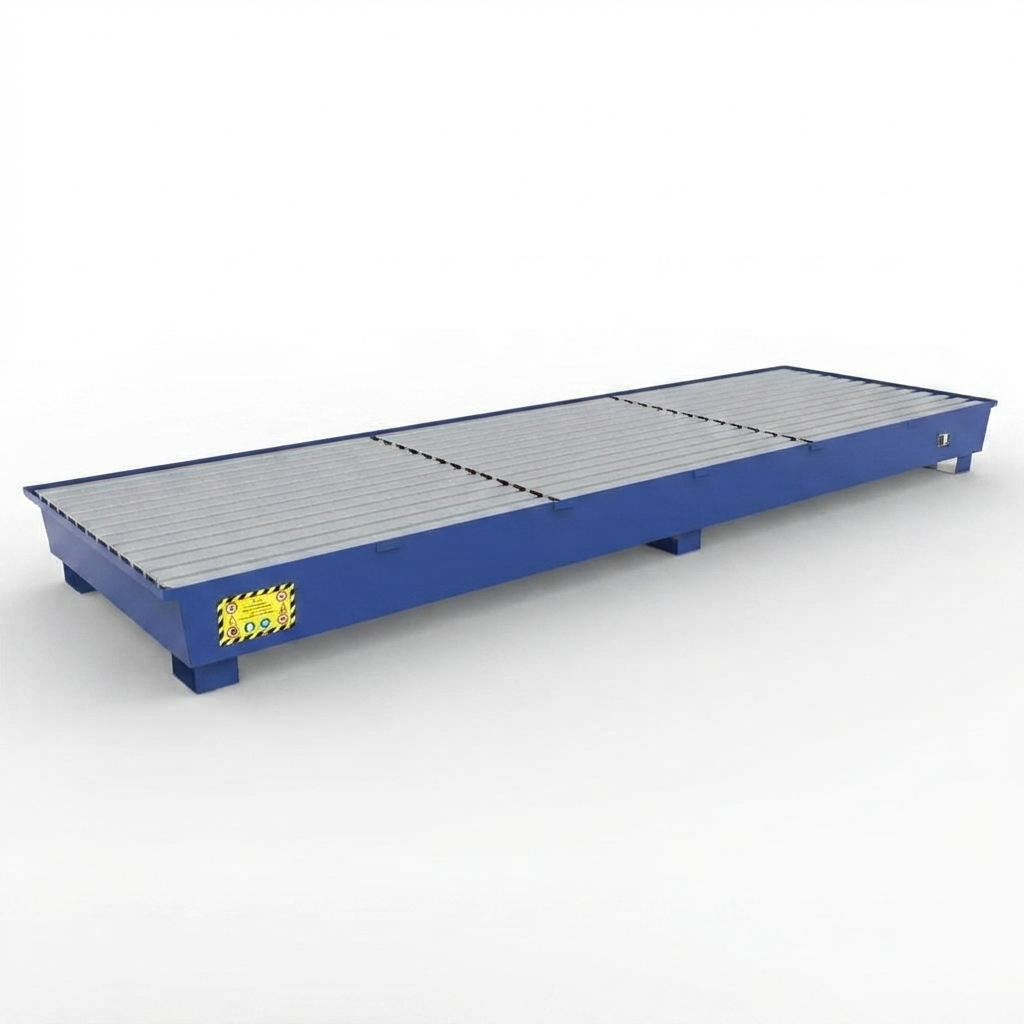 Vasca di Raccolta in Acciaio Basic Line per 3 Cisternette IBC / Blu G.