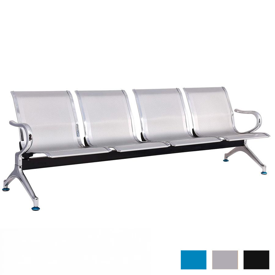 Panca attesa 4 posti / cm. L.236xP.68xH.78