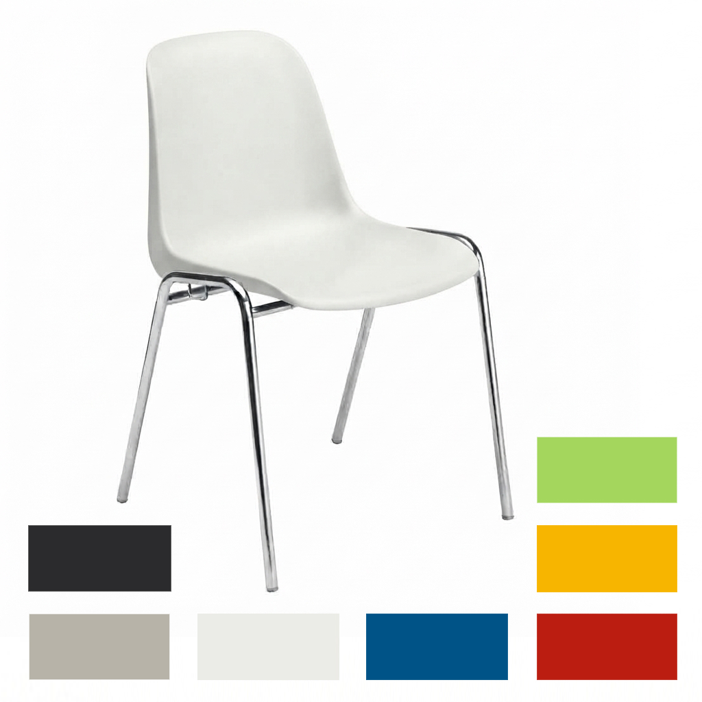 Sedia per collettività Ignifuga / Agganciabile / cm. L.49xP.54xH79 (Cert. CAM)